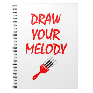 Caderno Espiral Pincel de melodia
