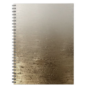 Caderno Espiral Pincel Dourado Glamouroso Elegância Moderna