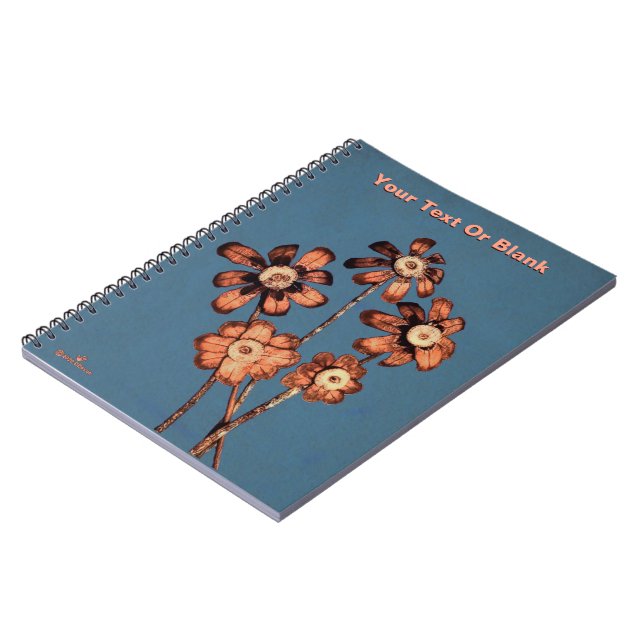 Caderno Espiral Pine Cone Flowers (Left Side)