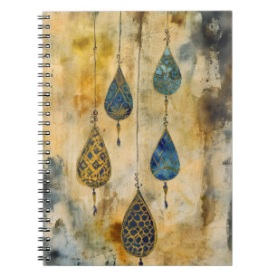 Caderno Espiral Pingentes pendurados em um estilo artístico remini