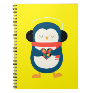 Caderno Espiral Pinguim Cozy Heart