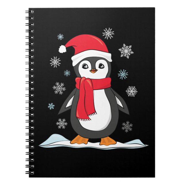 Caderno Espiral Pinguim Cujo Natal (Frente)