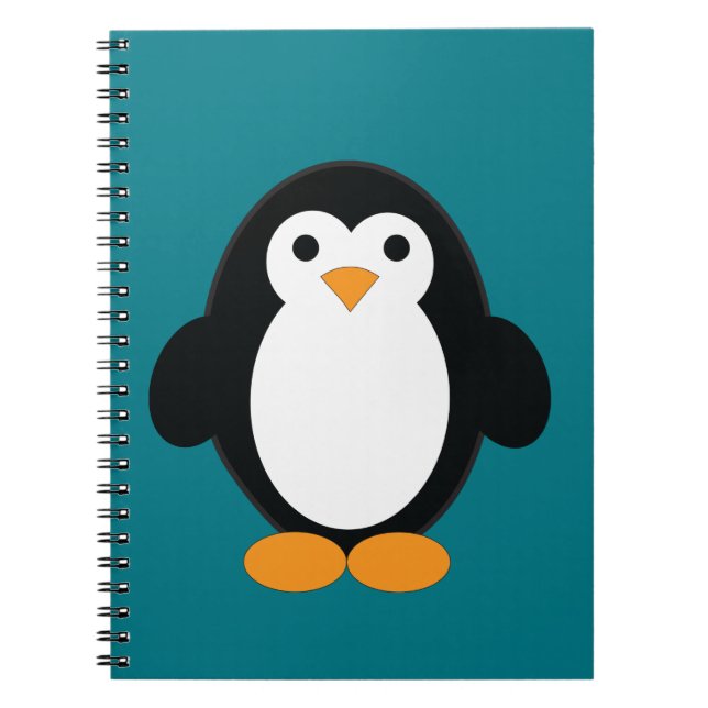 Caderno Espiral Pinguim de Cartoon Bonito (Frente)
