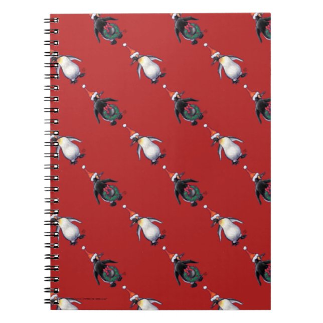 Caderno Espiral Pinguim Natal (Frente)