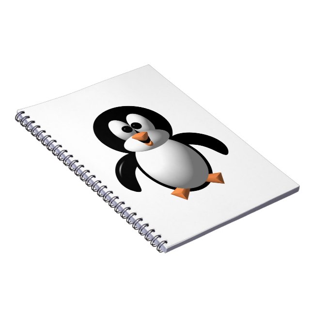 Caderno Espiral Pinguim Perky com 3-D bonito (Lado Direito)