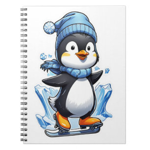 Caderno Espiral Pinguim-Pinguim-Espingarda De Gelo