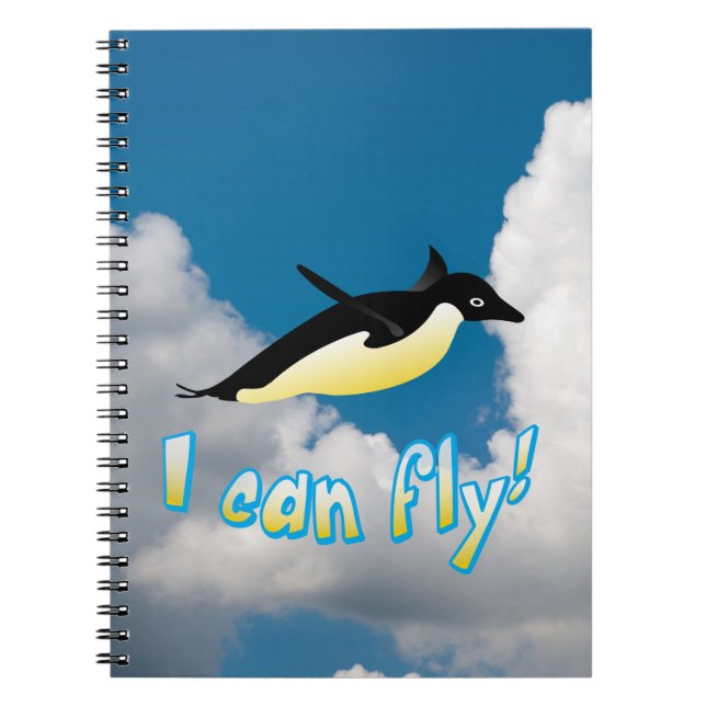 Caderno Espiral Pinguim voador (Frente)