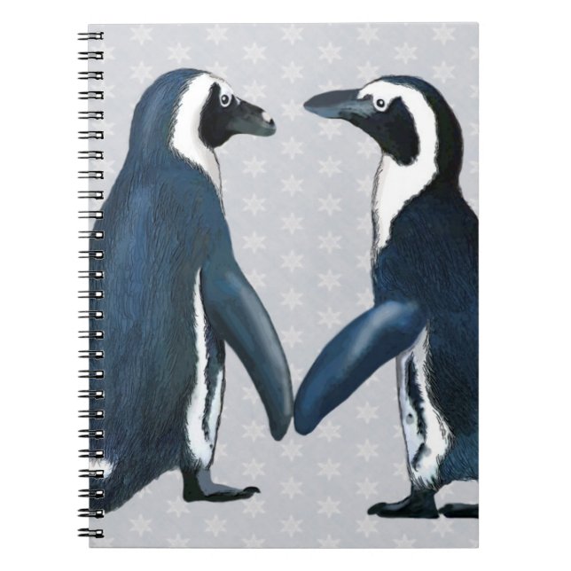Caderno Espiral Pinguins Apaixonados (Frente)