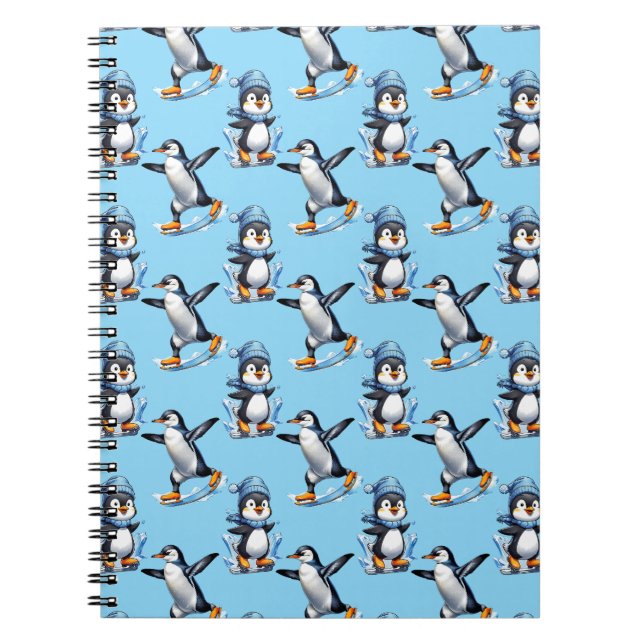 Caderno Espiral Pinguins - Design (Frente)