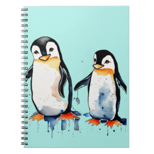 Caderno Espiral Pinguins lindos