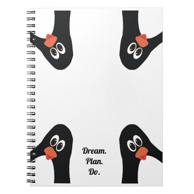 Caderno Espiral Pinguins no canto (Frente)