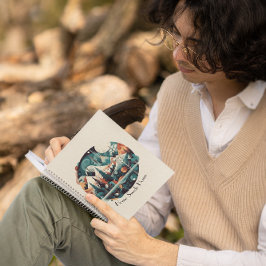Caderno Espiral Pinheiros e picos nórdicos, personalizados
