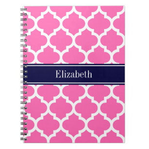 Caderno Espiral Pink2 os azuis marinhos brancos quentes do