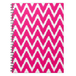 Caderno Espiral Pink Asian Moods Ikat Chevrons