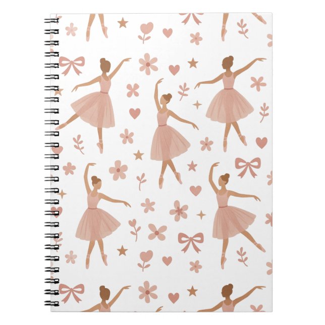 Caderno Espiral Pink Ballerina Dance Notebook (Frente)