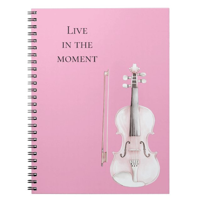 Caderno Espiral Pink Blush Violin (Frente)