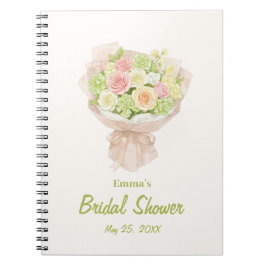 Caderno Espiral pink bouquet Bridal Shower
