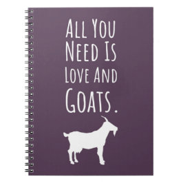 Caderno Espiral Pink Cute Goat Gifts For Women Teen Girls Female