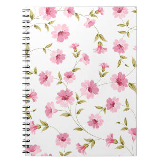 Caderno Espiral Pink Floral Print