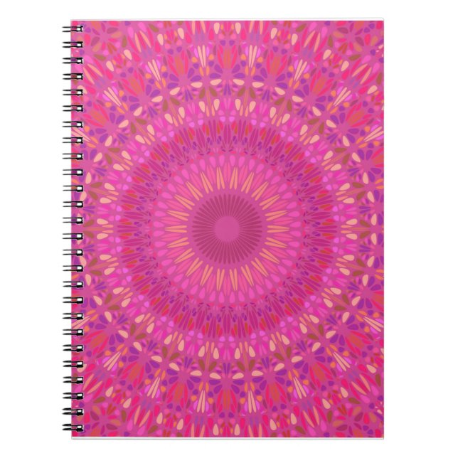 CADERNO ESPIRAL PINK MANDELA SPIRAL NOTEBOOK / DIÁRIO (Frente)