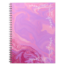 Caderno Espiral Pink Marble Aesthetic Notebook