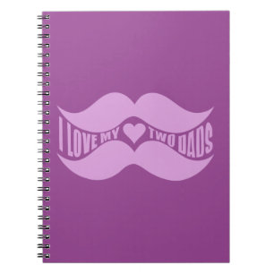 Caderno Espiral Pink Mustaches notebook personalizado
