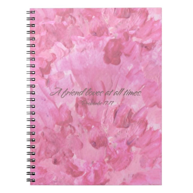 Caderno Espiral Pink Peony-A Friend Loves Spiral Notebook (Frente)
