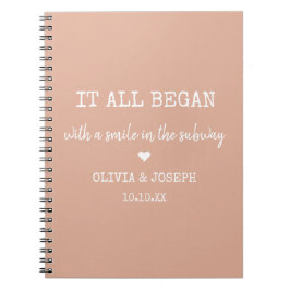 Caderno Espiral Pink Personalizado Onde Tudo Começou Dia dos Namor