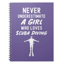 Pink Scuba Diving Gifts For Girls Diver Snorkeling
