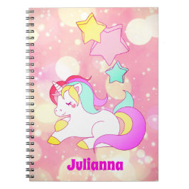Caderno Espiral Pink Unicorn dá ideias, Girly volta para a escola