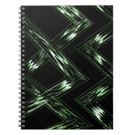 Caderno Espiral Pino Padrão em Verde a Preto