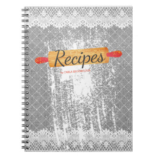 Caderno Espiral Pino rolante farinha panificação caderneta de rece