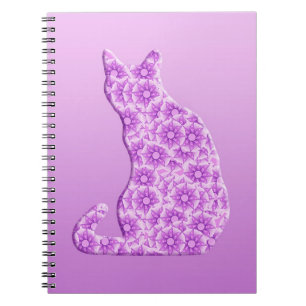 Caderno Espiral Pinos Cat - lavanda, roxo