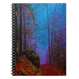Caderno Espiral Pintado de outono, Púrpura