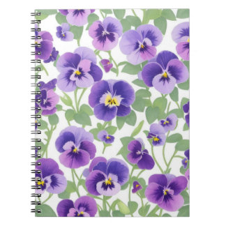 Caderno Espiral Pintas Púrpuras Gráficas de Pastel