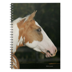 Caderno Espiral Pinte o Headshot 2 do cavalo