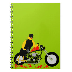 Caderno Espiral PINTINHO BIKER sentado em sua moto