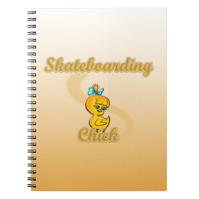 Caderno Espiral Pintinho de skate (Frente)