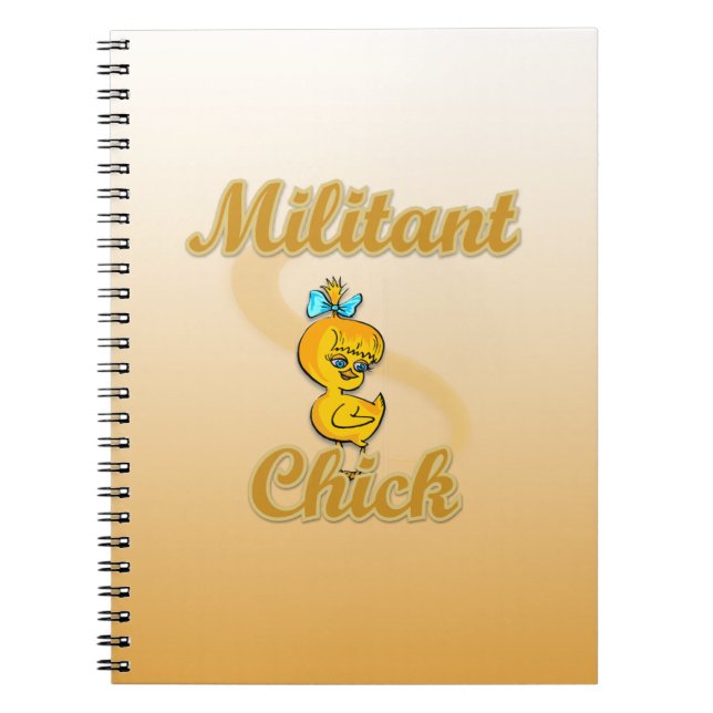Caderno Espiral Pintinho militante (Frente)