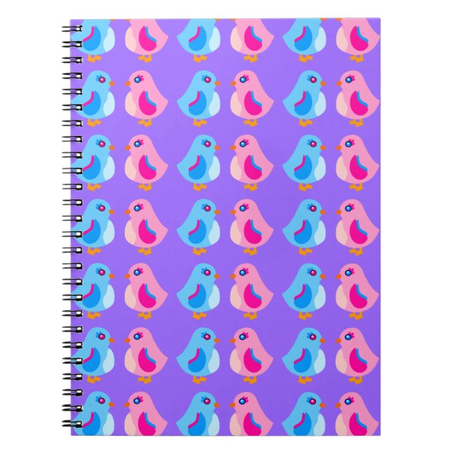 Caderno Espiral Pintinhos de arte (Frente)