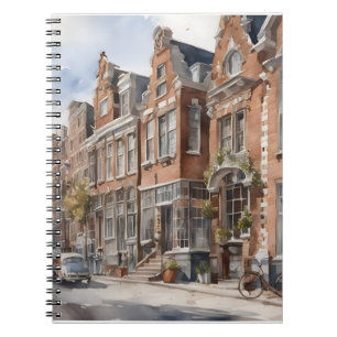 Caderno Espiral Pintor aquoso de Amsterdã