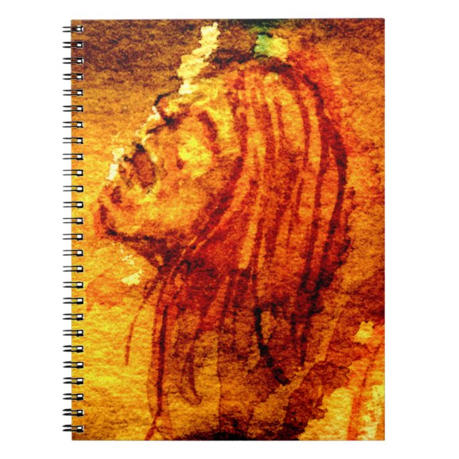 Caderno Espiral Pintor de Aquarelas com Tristeza de Saúde Mental (Frente)