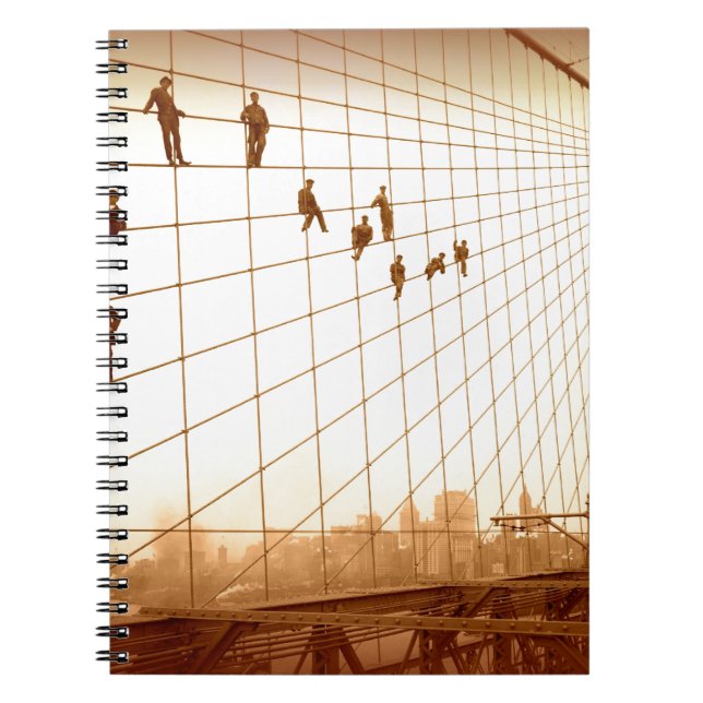 Caderno Espiral Pintores Antigos Ponte Brooklyn (Frente)