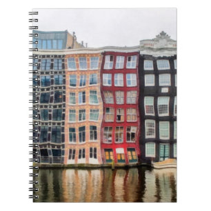 Caderno Espiral Pintura a óleo. Trabalho de arte acrílico. Desenho