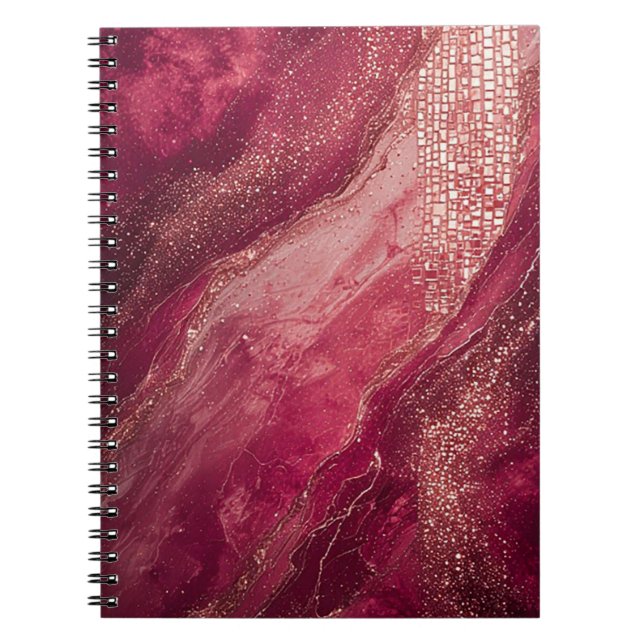 Caderno Espiral Pintura Abstrata Elegante (Frente)