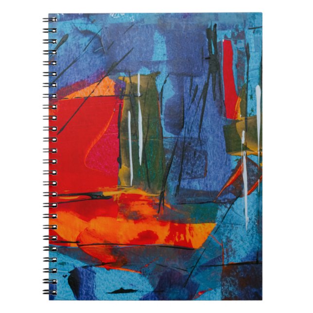 Caderno Espiral pintura abstrato (Frente)