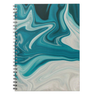 Caderno Espiral Pintura abstrato branca e lacrimogênea