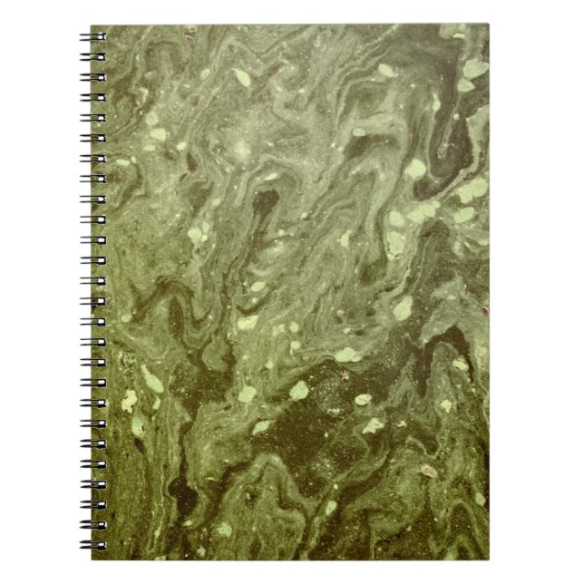 Caderno Espiral Pintura abstrato verde (Frente)