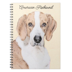 Caderno Espiral Pintura Americana de Foxhound - Arte Cachorra Orig