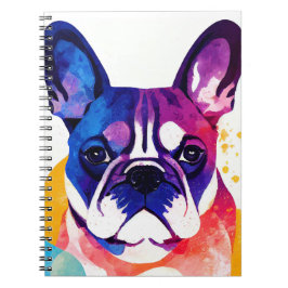 Caderno Espiral Pintura Animal Selvagem De Cão-Grande Francês